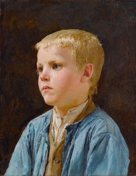 Albert Anker : Portrait of a boy